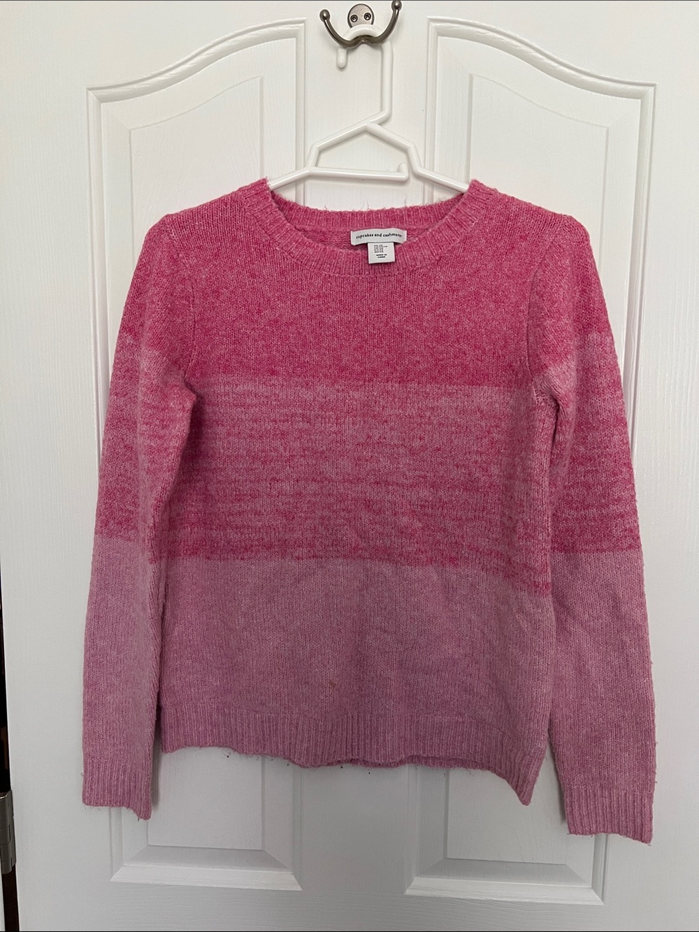 Cupcakes and Cashmere Pink Ombre Crewneck Sweater - Gradient Pink Tones
